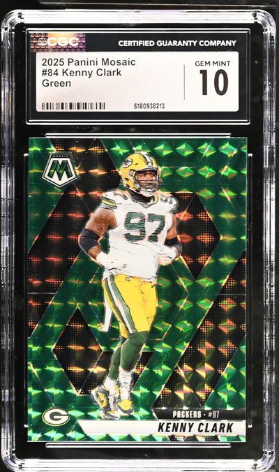 2025 Panini Mosaic Kenny Clark #84 Green CGC 10