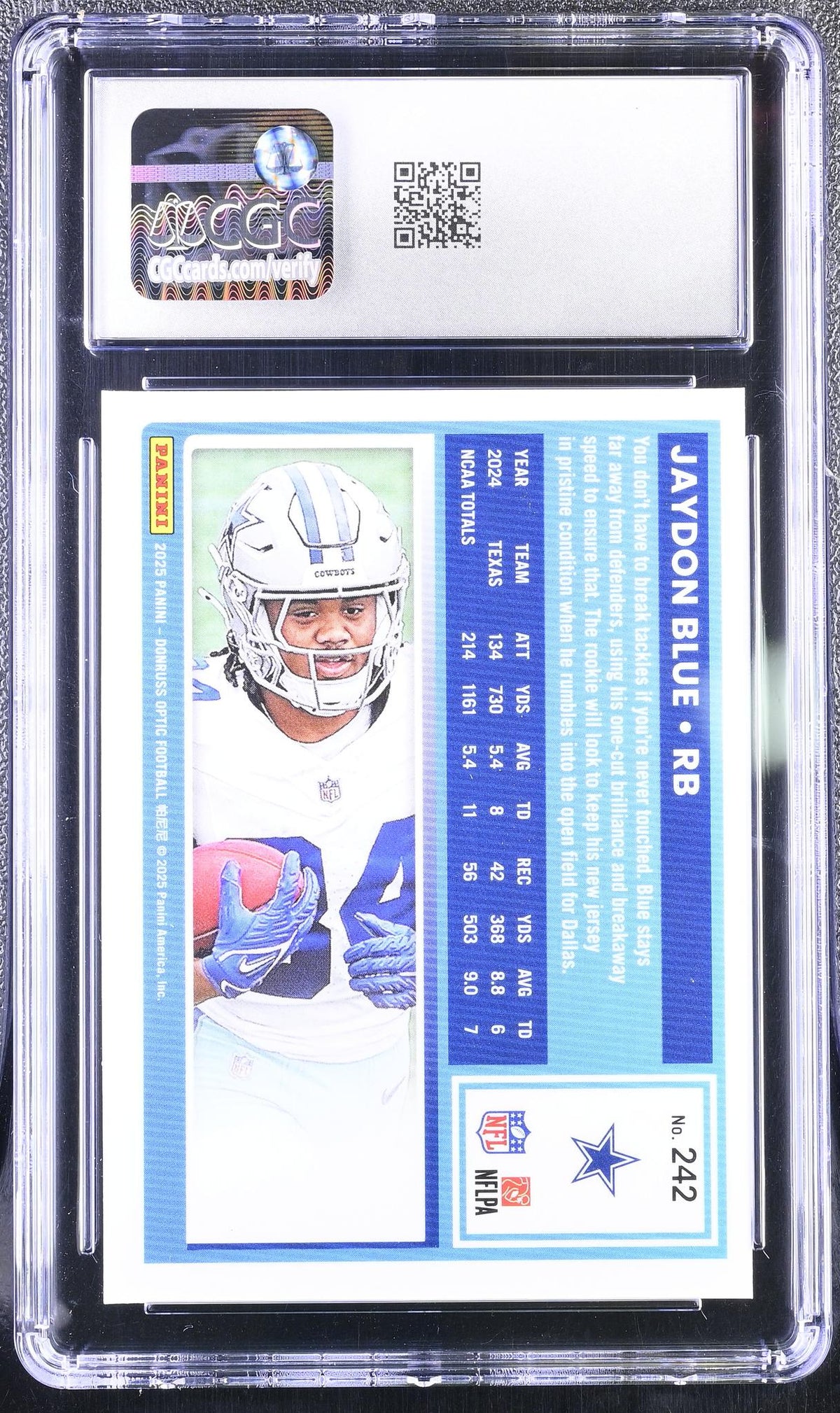 2025 Donruss Optic Jaydon Blue #242 Rated Rookie CGC 10