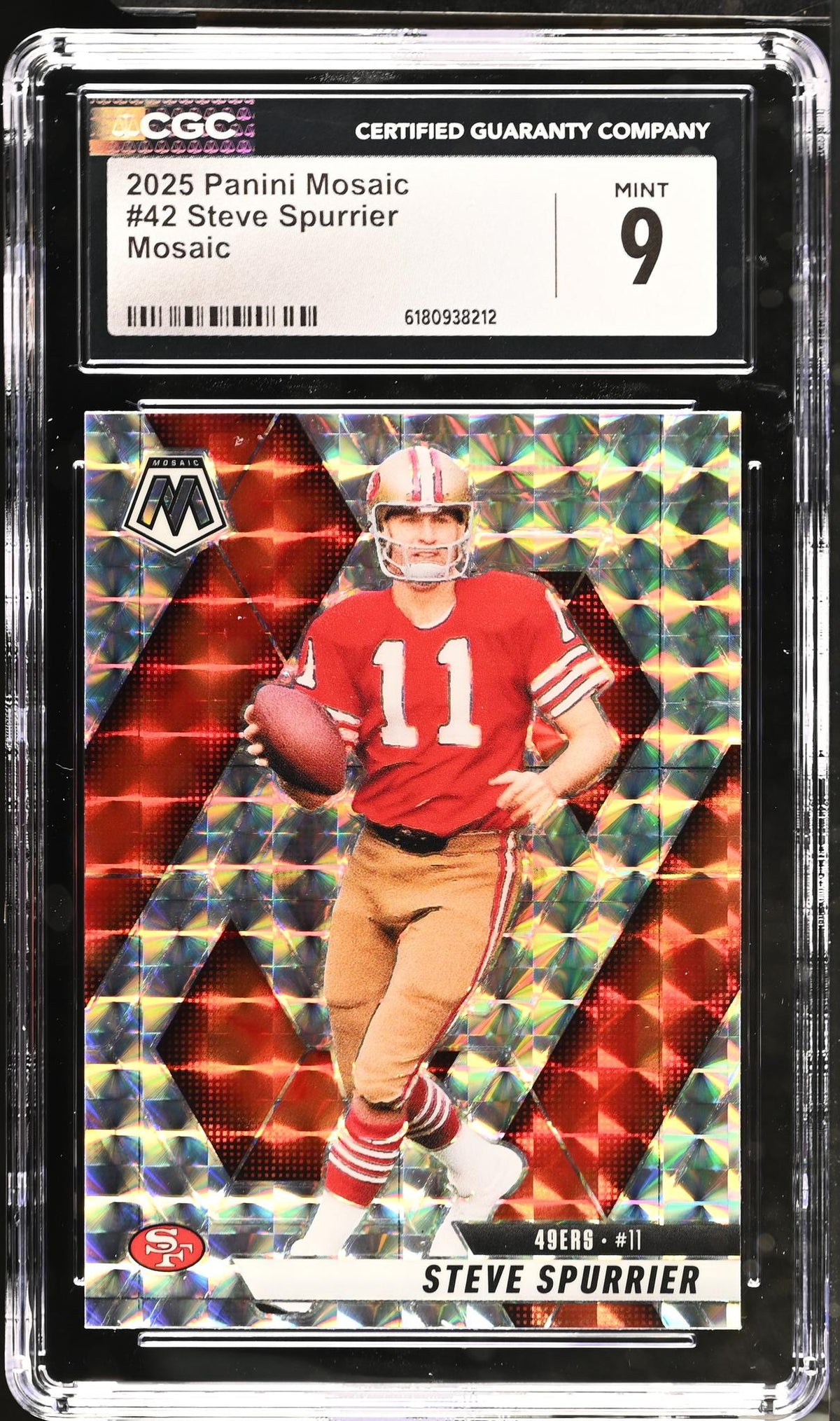 2025 Panini Mosaic Steve Spurrier #42 Mosaic CGC 9