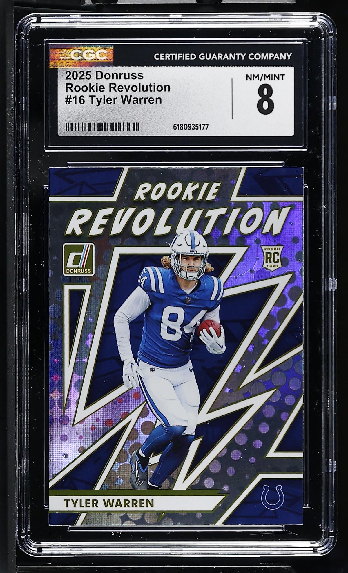 2025 Donruss Rookie Revolution Tyler Warren #16 CGC 8