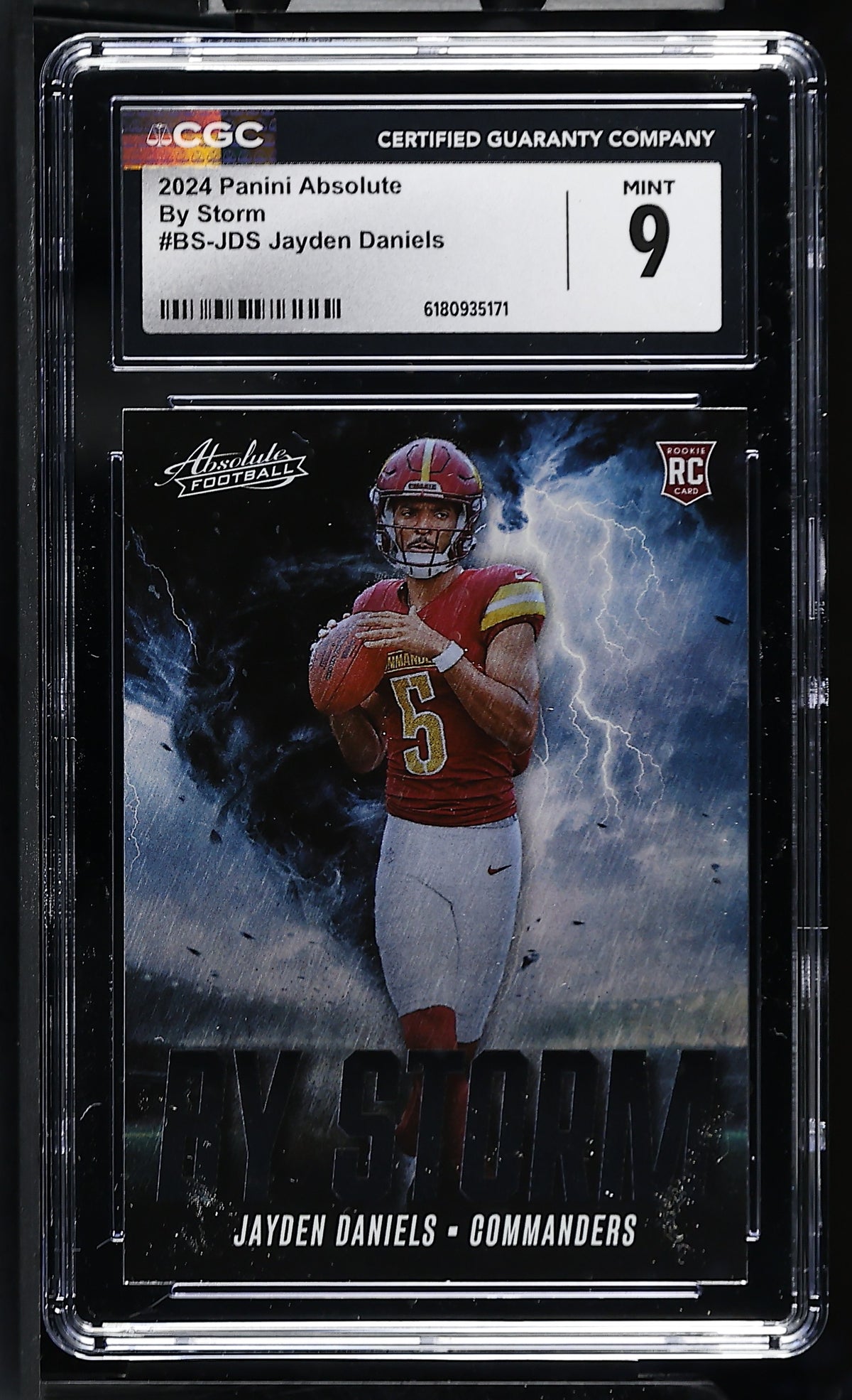 2024 Panini Absolute By Storm Jayden Daniels #BS-JDS Rookie CGC 9