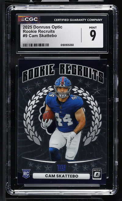 2025 Donruss Optic Cam Skattebo #9 Rookie Recruits CGC