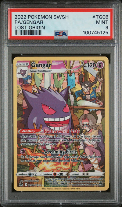2022 Pokemon Sword and Shield Lost Origin Trainer Gallery Gengar #TG06 PSA 9