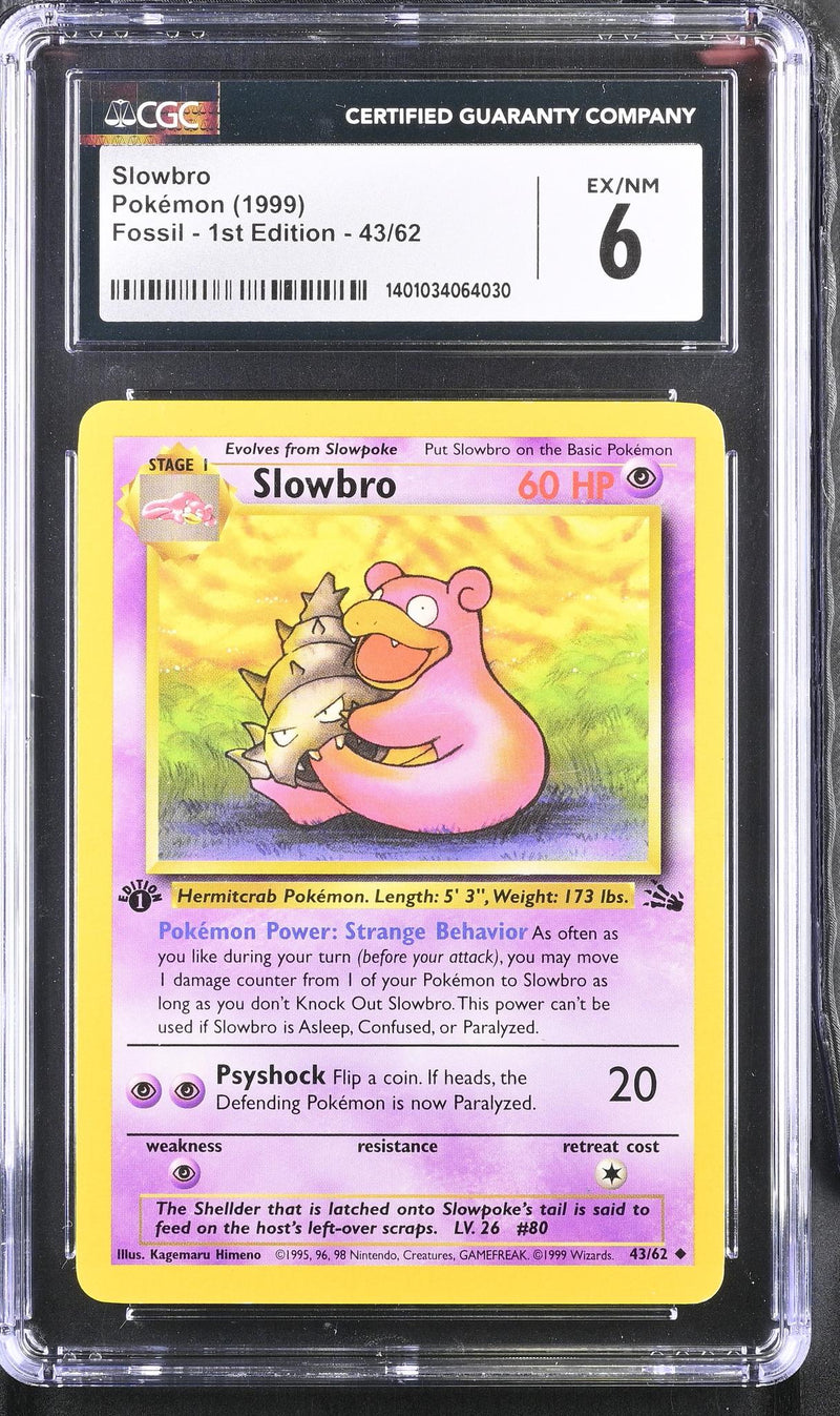 Pokémon Fossil Slowbro 1st Edition #43/62 CGC 6