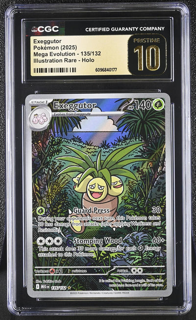 2025 Pokemon Mega Evolution Exeggutor #135/132 Illustration Rare Holo CGC 10