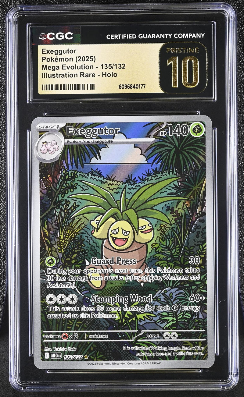 2025 Pokemon Mega Evolution Exeggutor #135/132 Illustration Rare Holo CGC 10