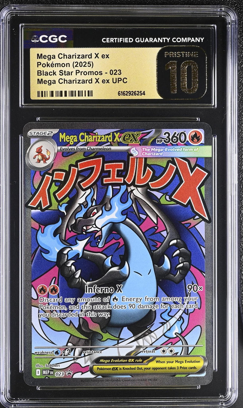 Pokémon Black Star Promos Mega Charizard X ex #023 CGC Pristine 10