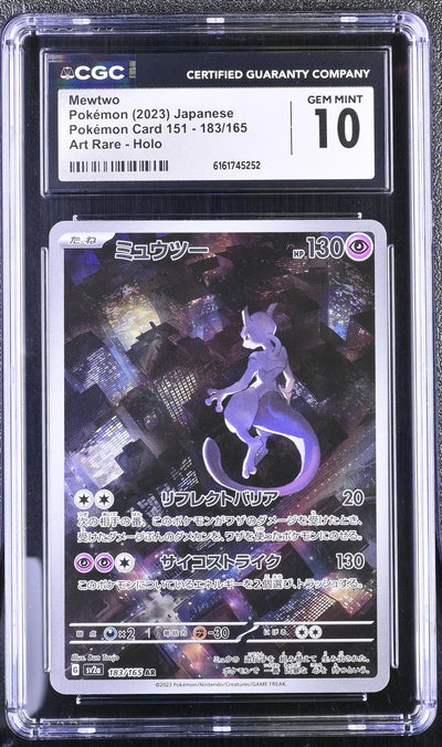 Pokémon 151 Mewtwo #183/165 Art Rare Holo CGC 10