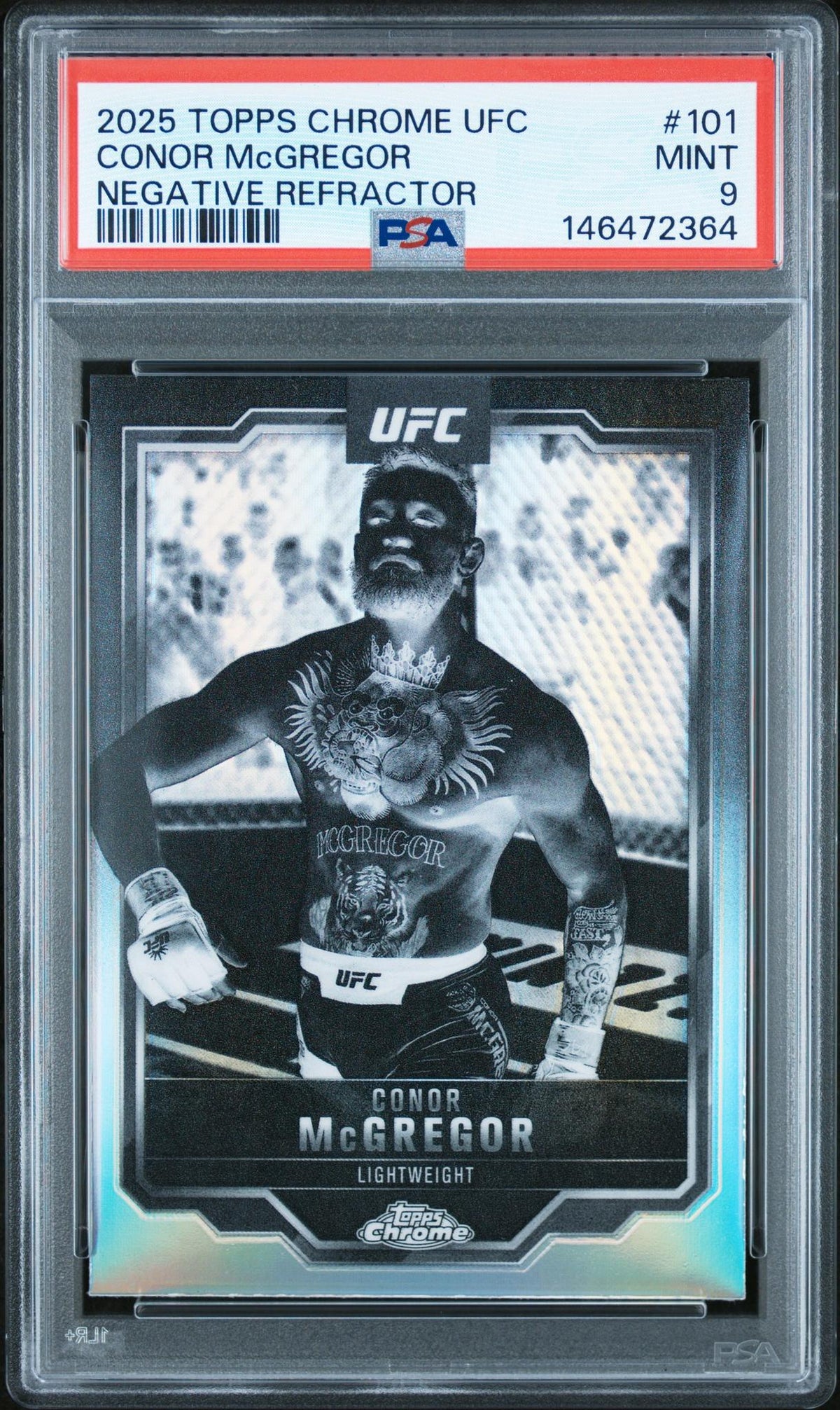 2025 Topps Chrome UFC Negative Conor Mcgregor #101 PSA 9