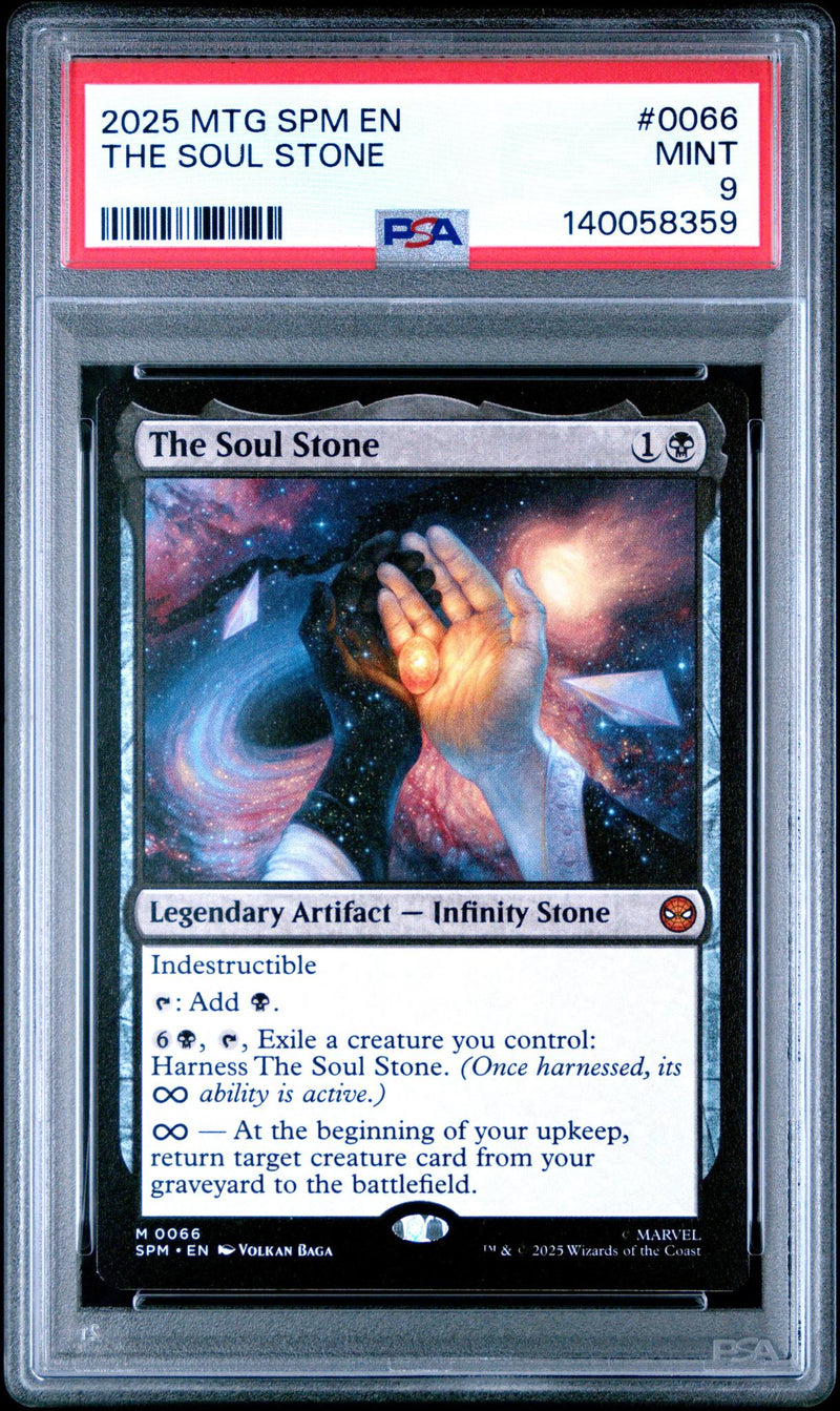 2025 Magic the Gathering Marvel's Spider-Man the Soul Stone #0066 PSA 9