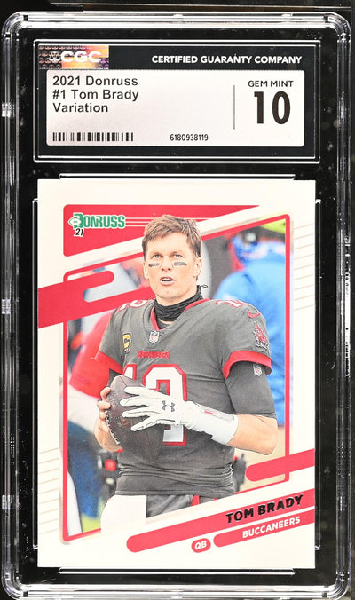 2021 Panini Donruss Tom Brady #1 Variation CGC 10