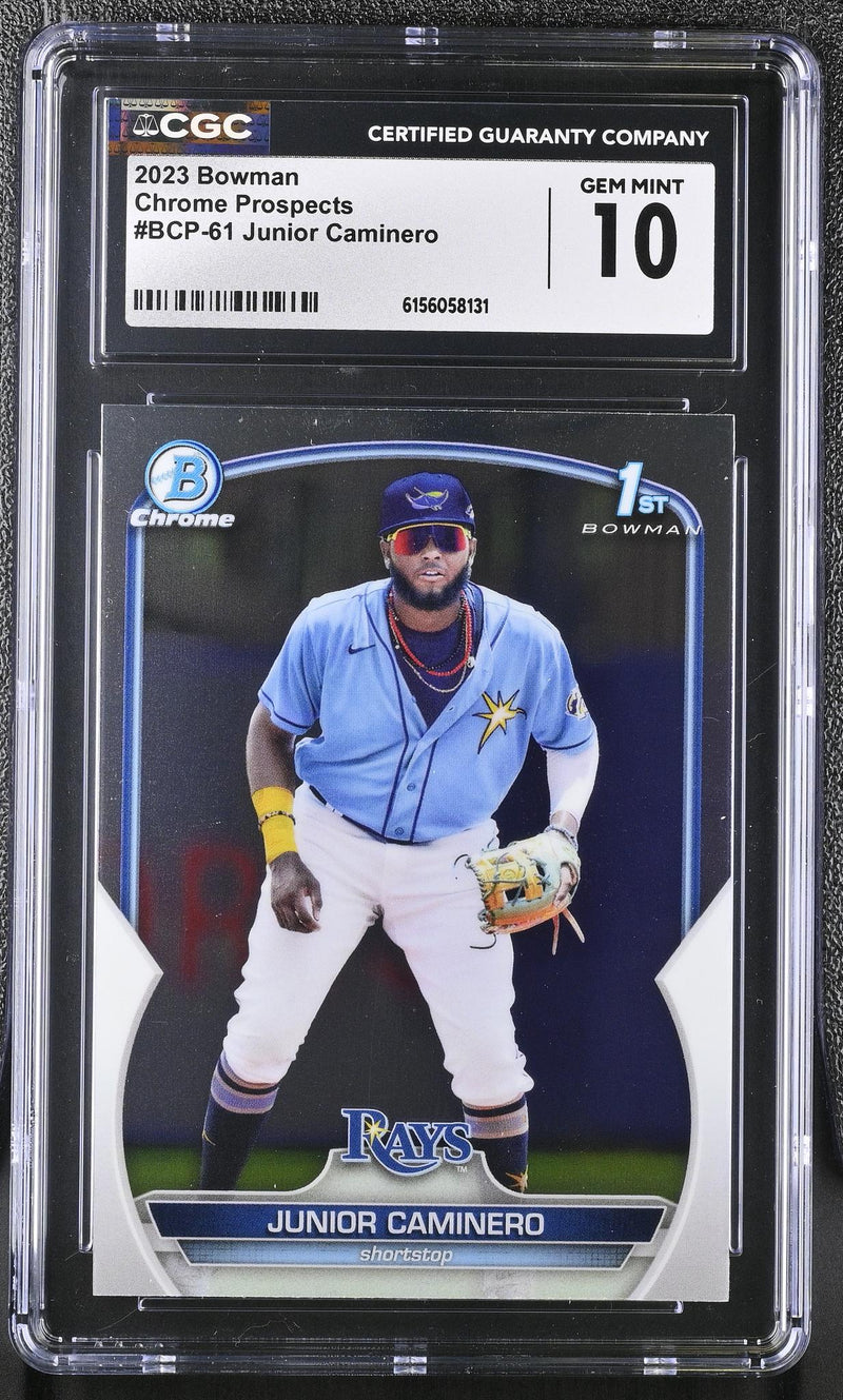 2023 Bowman Chrome Prospects Junior Caminero #BCP-61 1st Bowman CGC 10