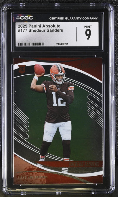 2025 Panini Absolute Shedeur Sanders #177 Rookie CGC 9