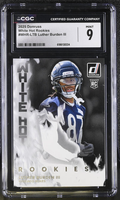 2025 Donruss White Hot Rookies Luther Burden III RC #WHR-LTB CGC 9