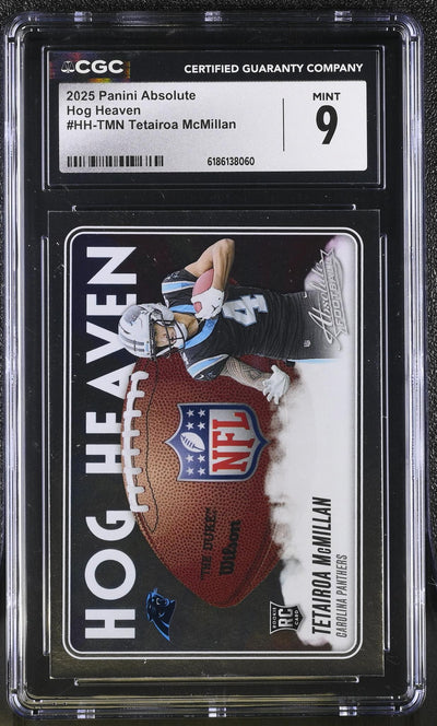 2025 Panini Absolute Hog Heaven Tetairoa McMillan #HH-TMN Rookie CGC 9