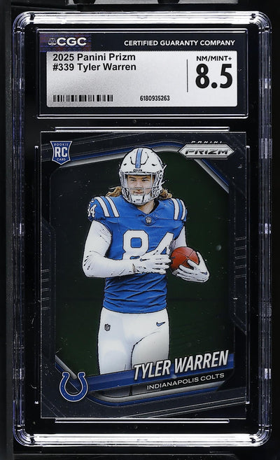 2025 Panini Prizm Tyler Warren #339 RC CGC 8.5