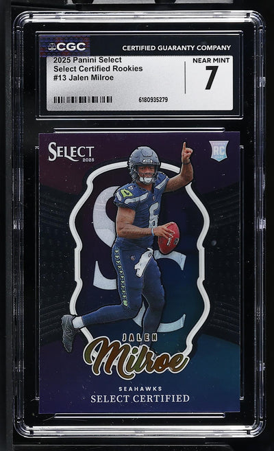2025 Panini Select Jalen Milroe #13 Rookie CGC 7