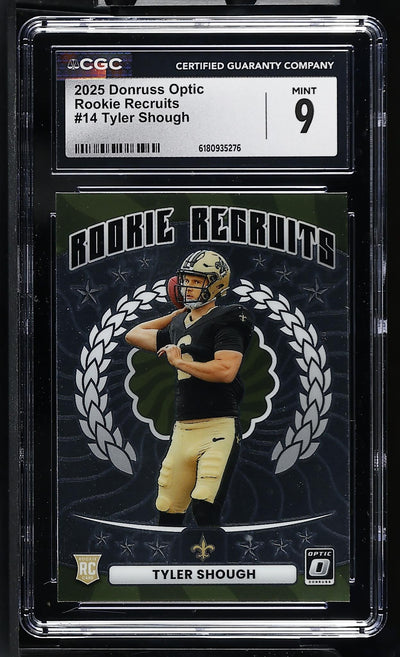 2025 Donruss Optic Tyler Shough #14 Rookie Recruits CGC 9