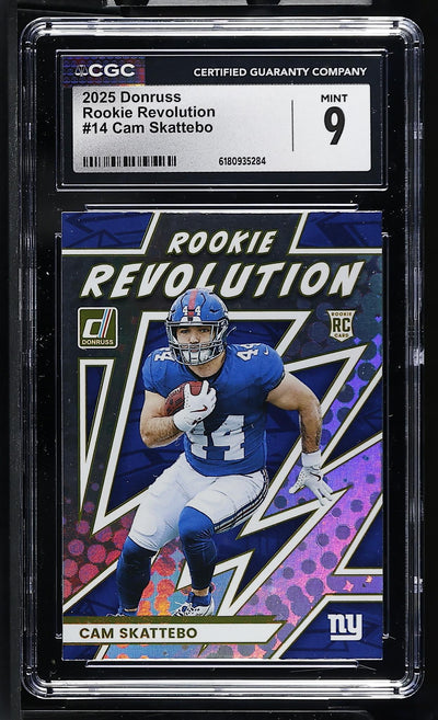 2025 Donruss Rookie Revolution Cam Skattebo #14 CGC 9