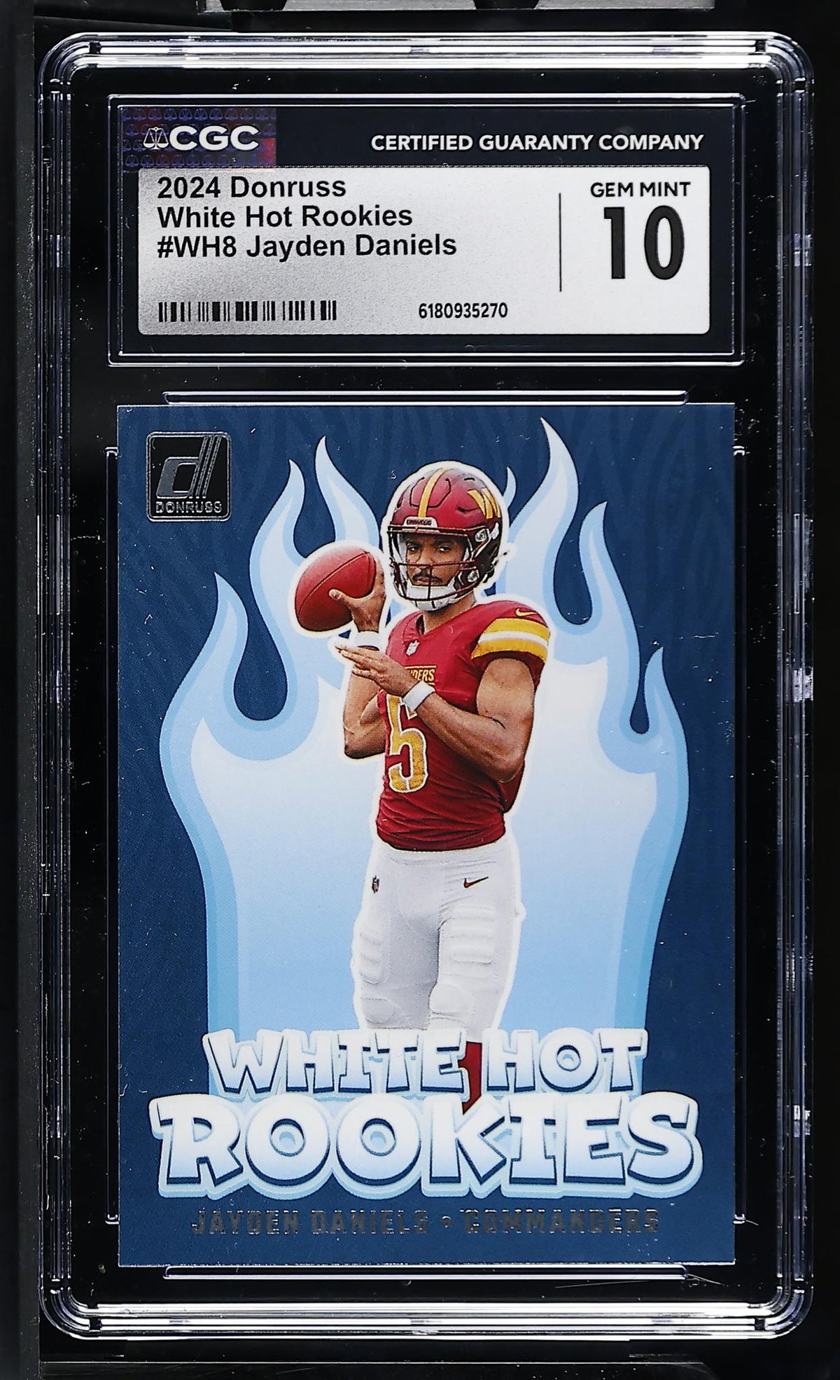 2024 Donruss Jayden Daniels #WH8 White Hot Rookies CGC 10
