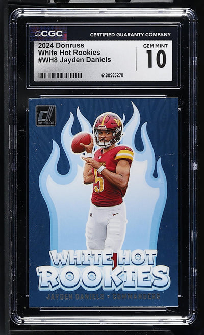 2024 Donruss Jayden Daniels #WH8 White Hot Rookies CGC 10