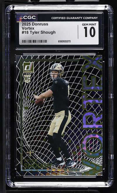 2025 Panini Donruss Vortex Tyler Shough #18 Rookie CGC 10