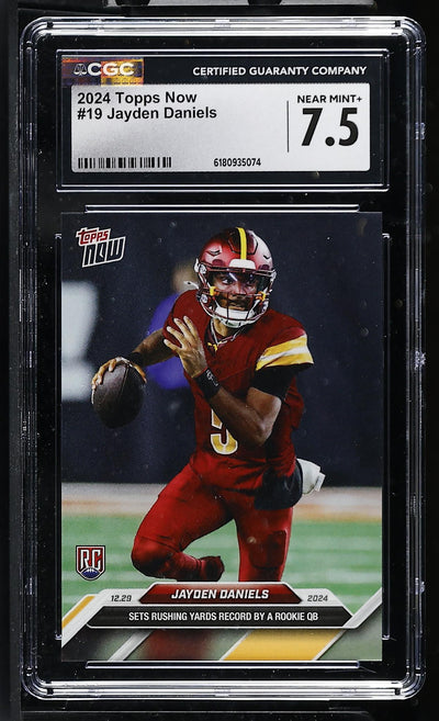 2024 Topps Now Jayden Daniels #19 Rookie CGC 7.5