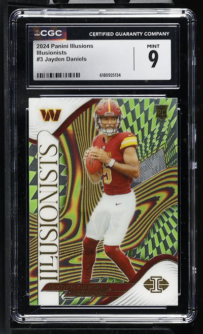 2024 Panini Illusions Illusionists Jayden Daniels #3 Rookie CGC 9
