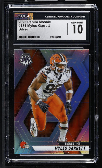 2025 Panini Mosaic Myles Garrett Silver #181 CGC 10