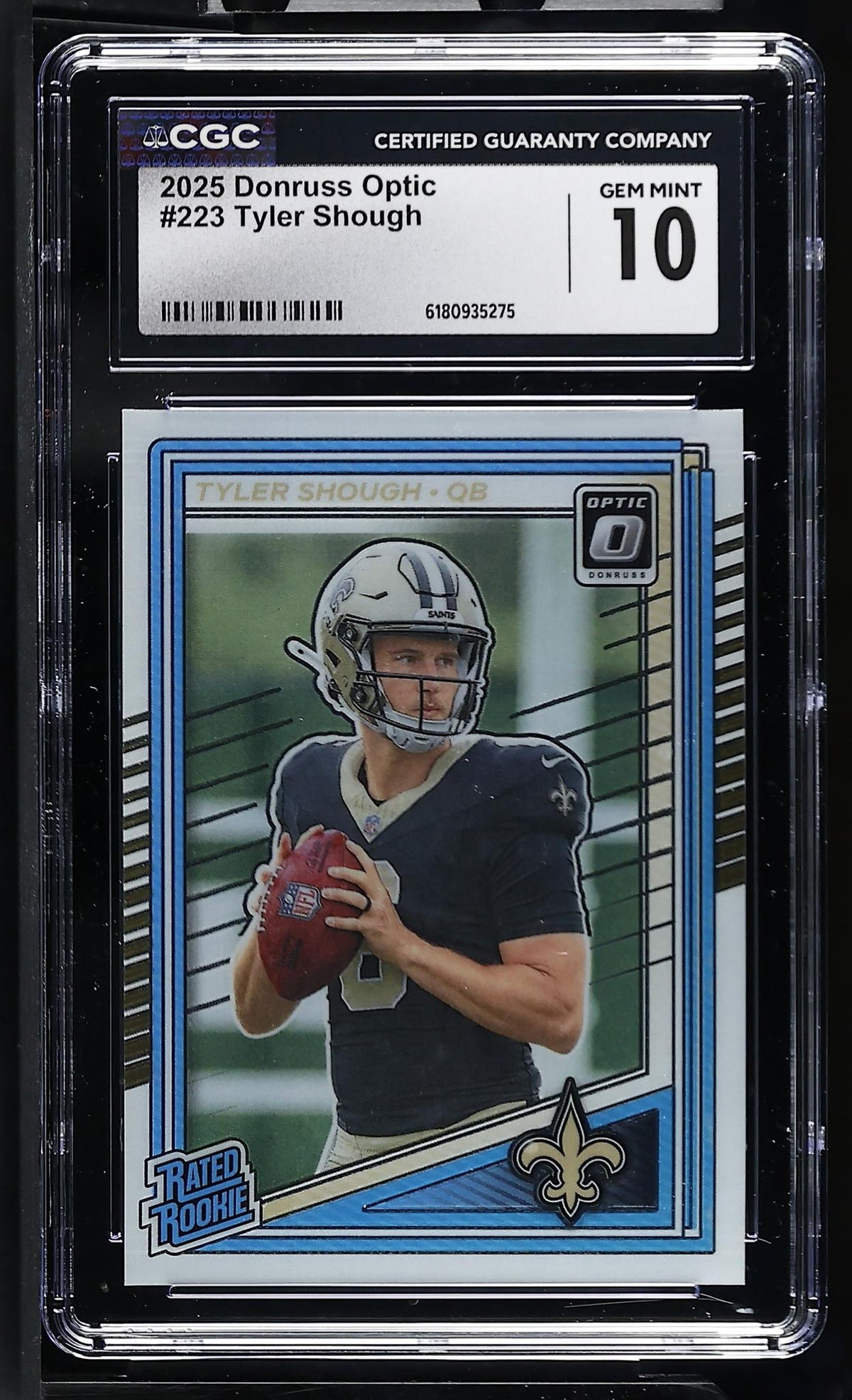 2025 Panini Donruss Optic Tyler Shough #223 Rated Rookie CGC 10