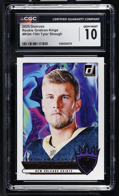 2025 Panini Donruss Tyler Shough Rookie Gridiron Kings #RGK-TSH CGC 10