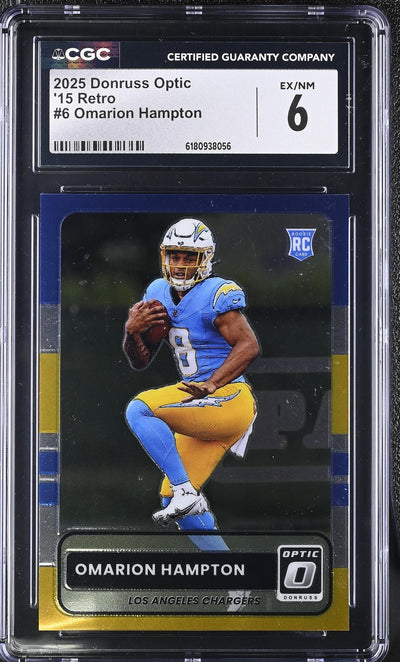 2025 Donruss Optic '15 Retro Omarion Hampton #6 CGC