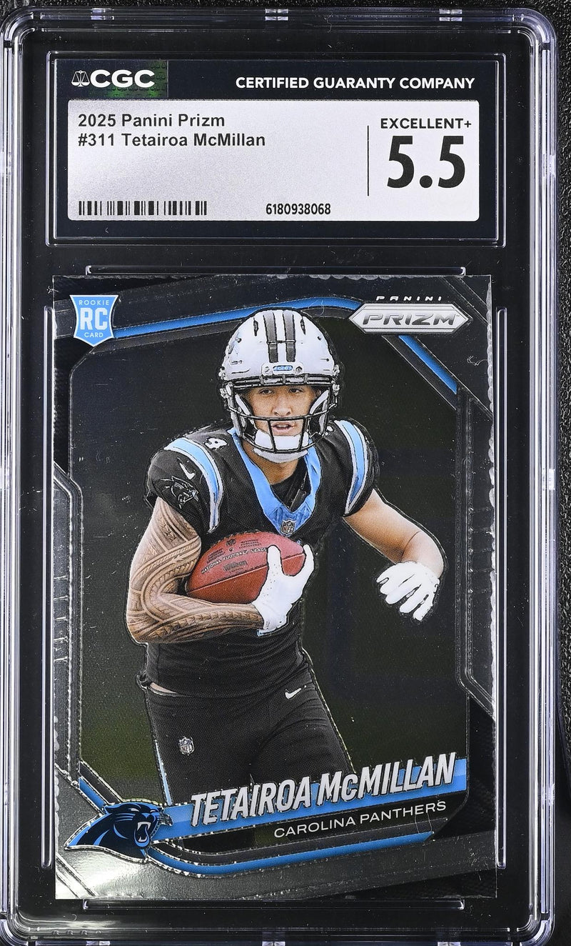 2025 Panini Prizm Tetairoa McMillan #311 Rookie CGC 5.5