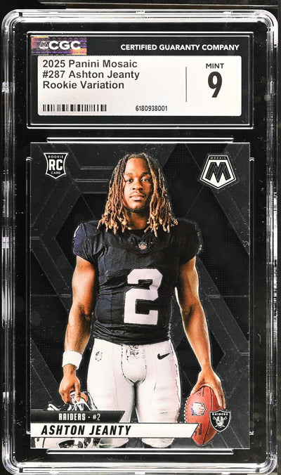 2025 Panini Mosaic Ashton Jeanty #287 Rookie Variation CGC 9