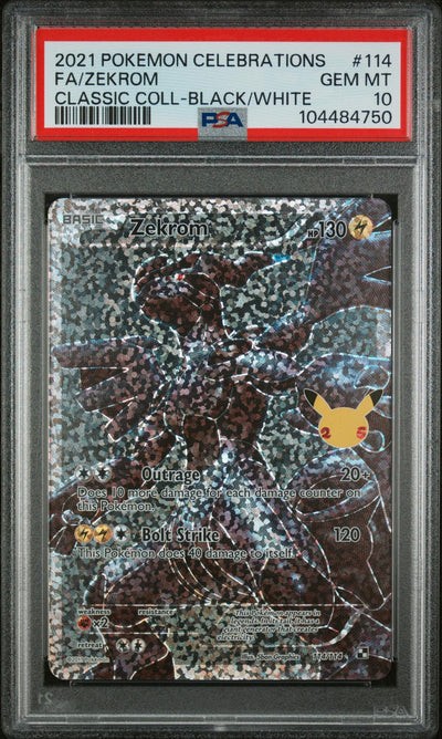 2021 Pokemon Black and White Celebrations Classic Collection Zekrom #114 PSA 10