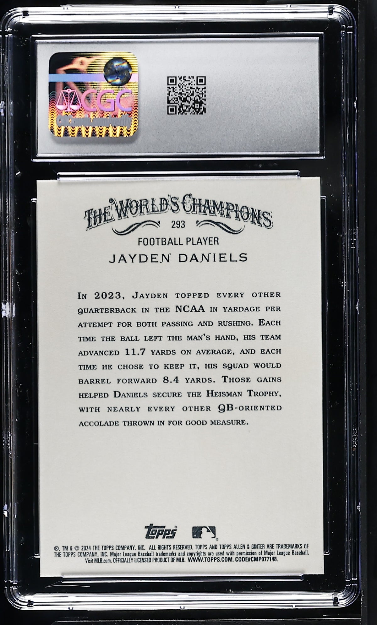 2024 Topps Allen & Ginter Jayden Daniels #293 CGC