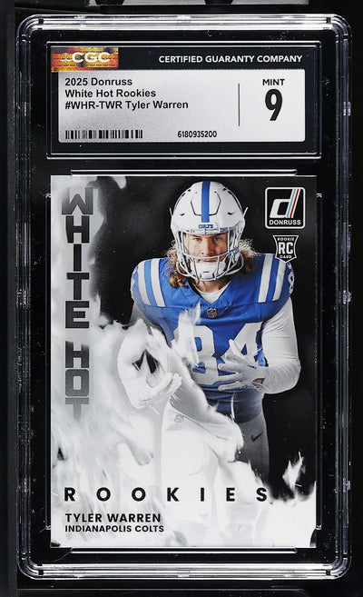 2025 Panini Donruss White Hot Rookies Tyler Warren #WHR-TWR CGC 9