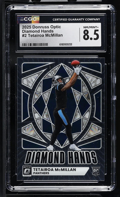 2025 Panini Donruss Optic Diamond Hands Tetairoa McMillan #2 RC CGC 8.5