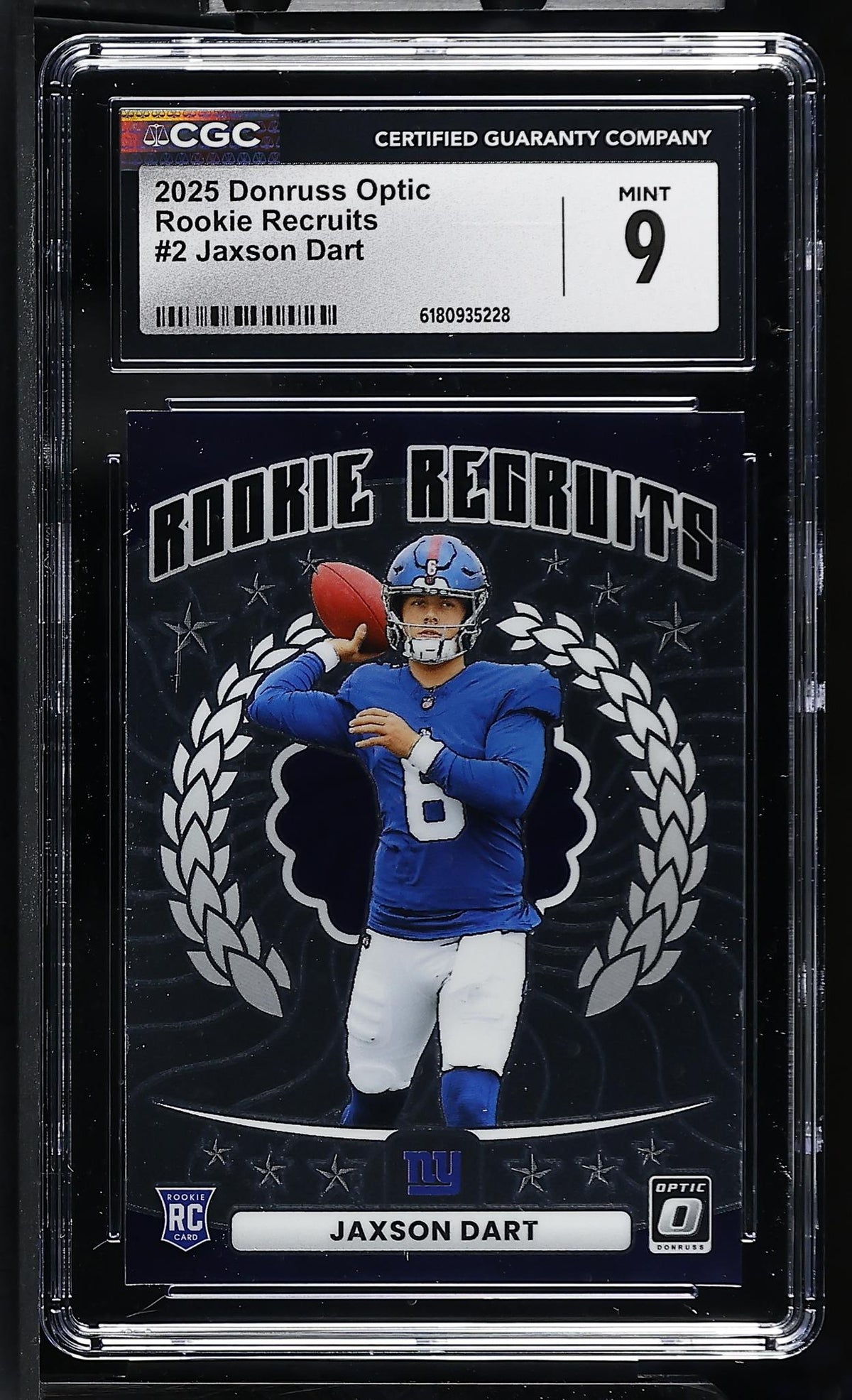 2025 Donruss Optic Rookie Recruits Jaxson Dart #2 CGC 9