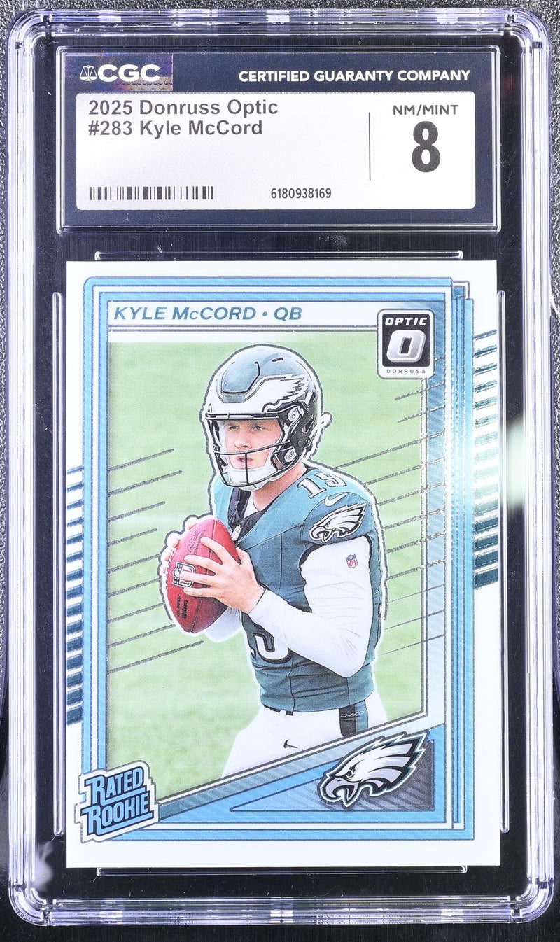 2025 Donruss Optic Kyle McCord #283 Rated Rookie CGC 8