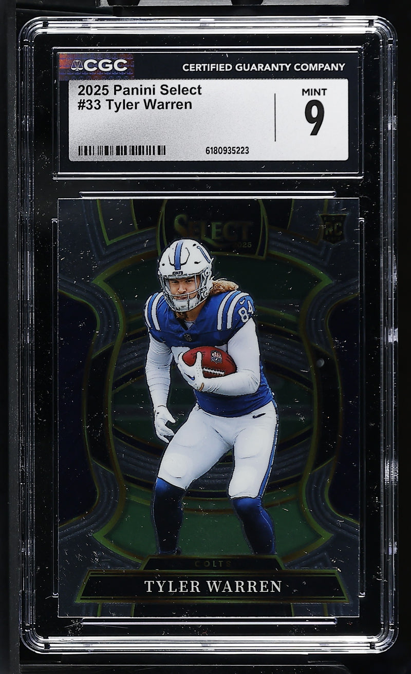 2025 Panini Select Tyler Warren #33 Concourse Rookie CGC 9