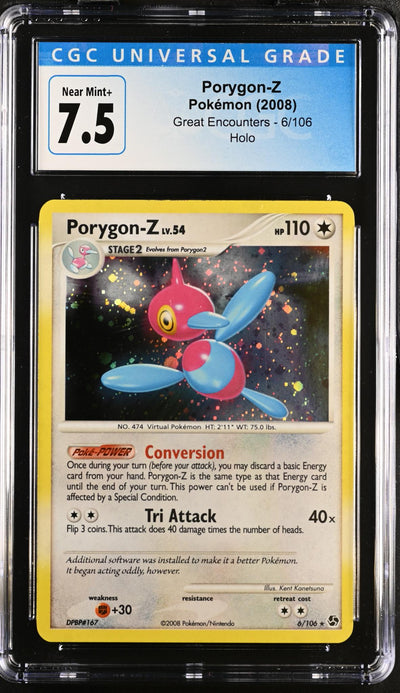 Pokémon Great Encounters Porygon-Z #6/106 Holo CGC 7.5