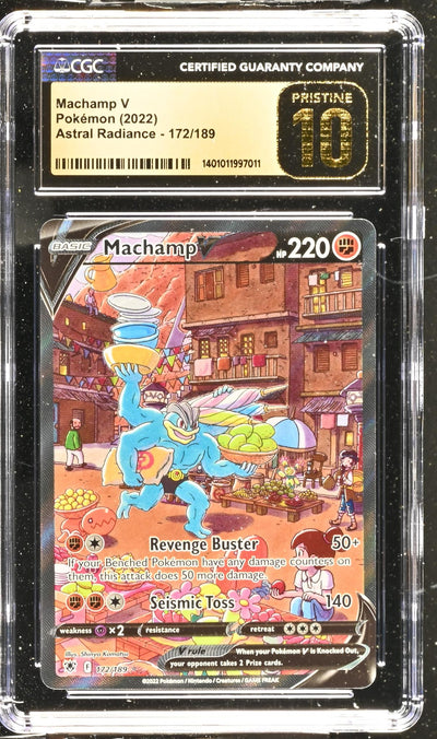 2022 Pokemon Astral Radiance Machamp V #172/189 CGC 10