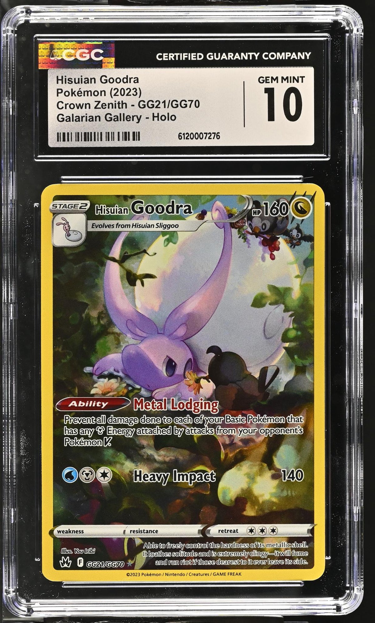 Pokémon Crown Zenith Hisuian Goodra GG21/GG70 Holo CGC 10