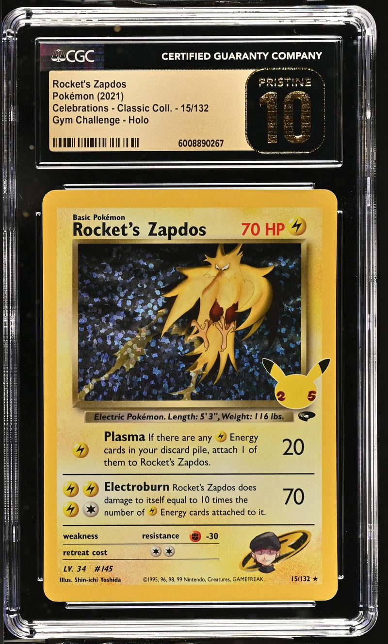 Pokémon Celebrations - Classic Coll. Rocket's Zapdos 15/132 CGC 10