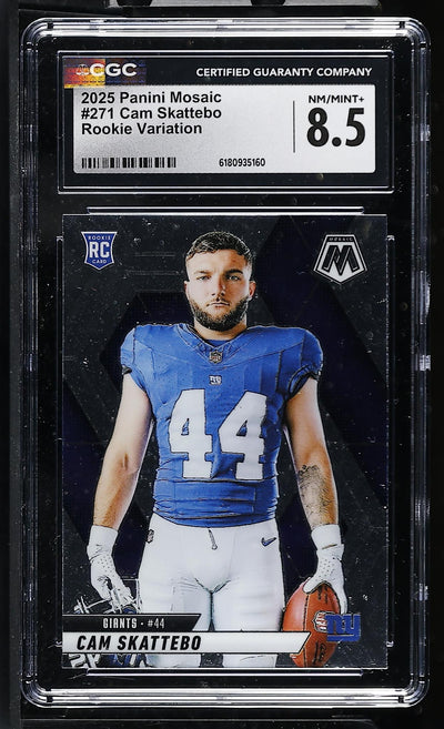 2025 Panini Mosaic Cam Skattebo #271 Rookie Variation CGC 8.5