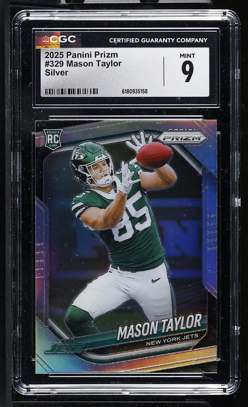 2025 Panini Prizm Mason Taylor #329 Silver RC CGC