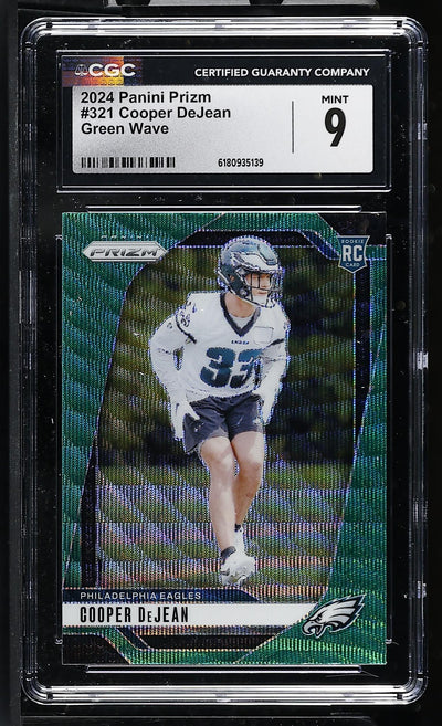 2024 Panini Prizm Cooper DeJean #321 Green Wave RC CGC 9