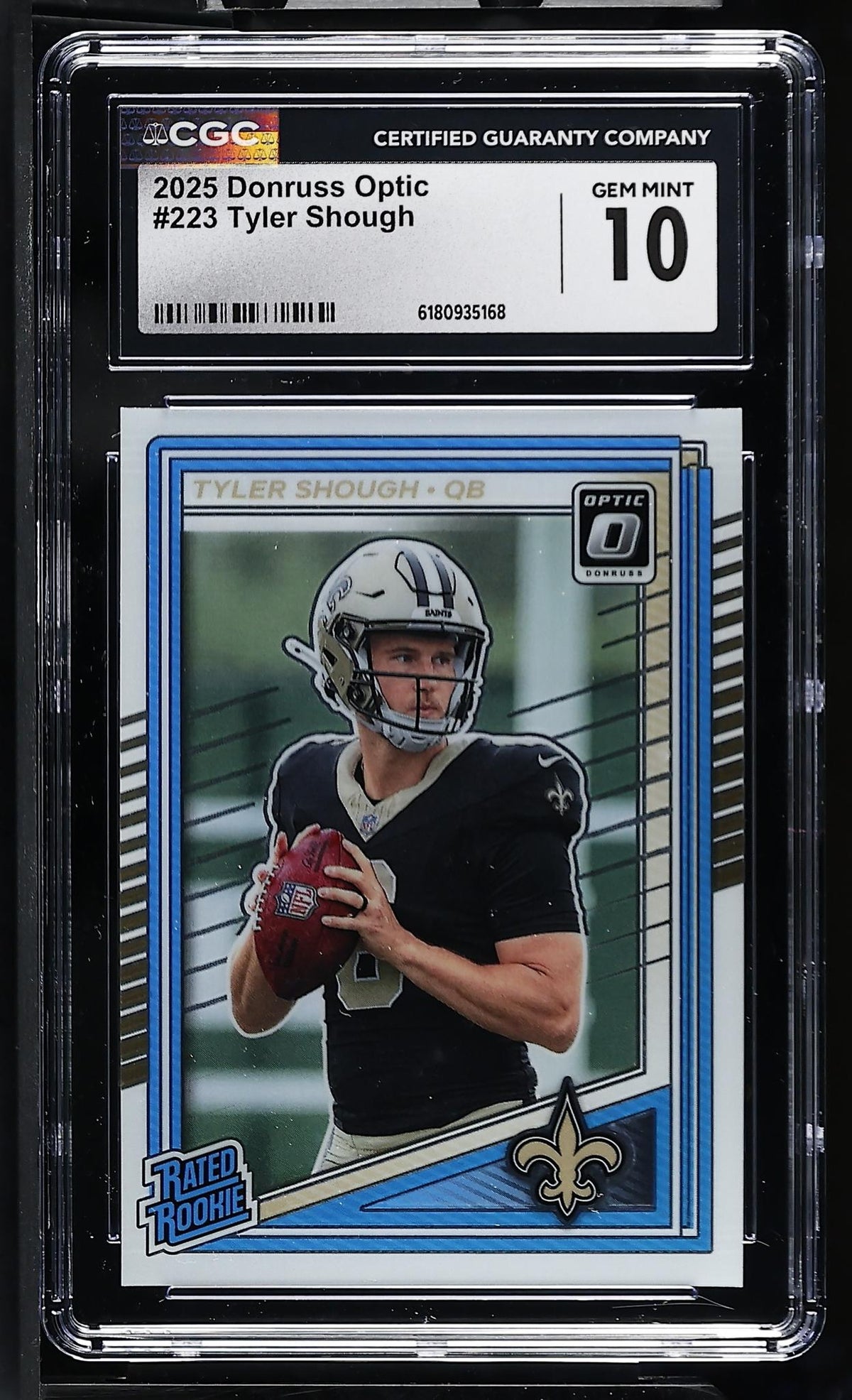 2025 Donruss Optic Tyler Shough Rated Rookie #223 CGC 10