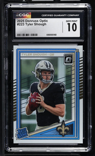 2025 Donruss Optic Tyler Shough Rated Rookie #223 CGC 10